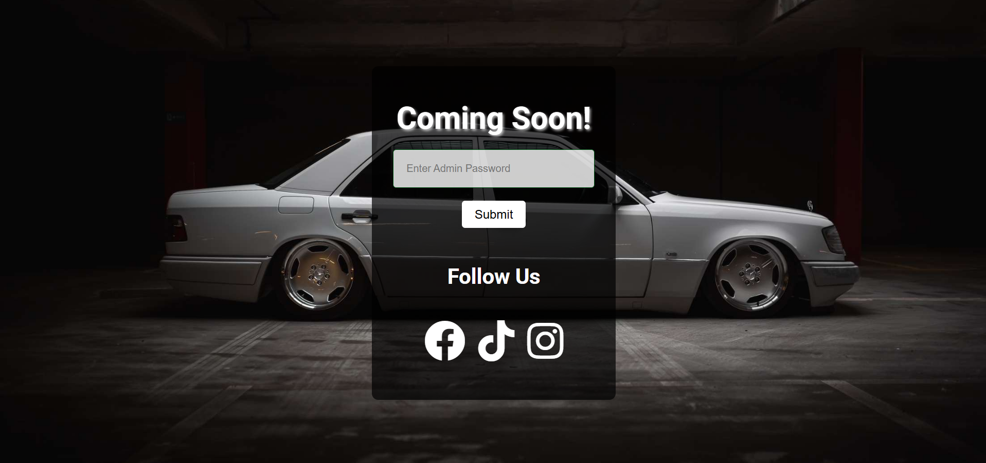 Coming Soon Page